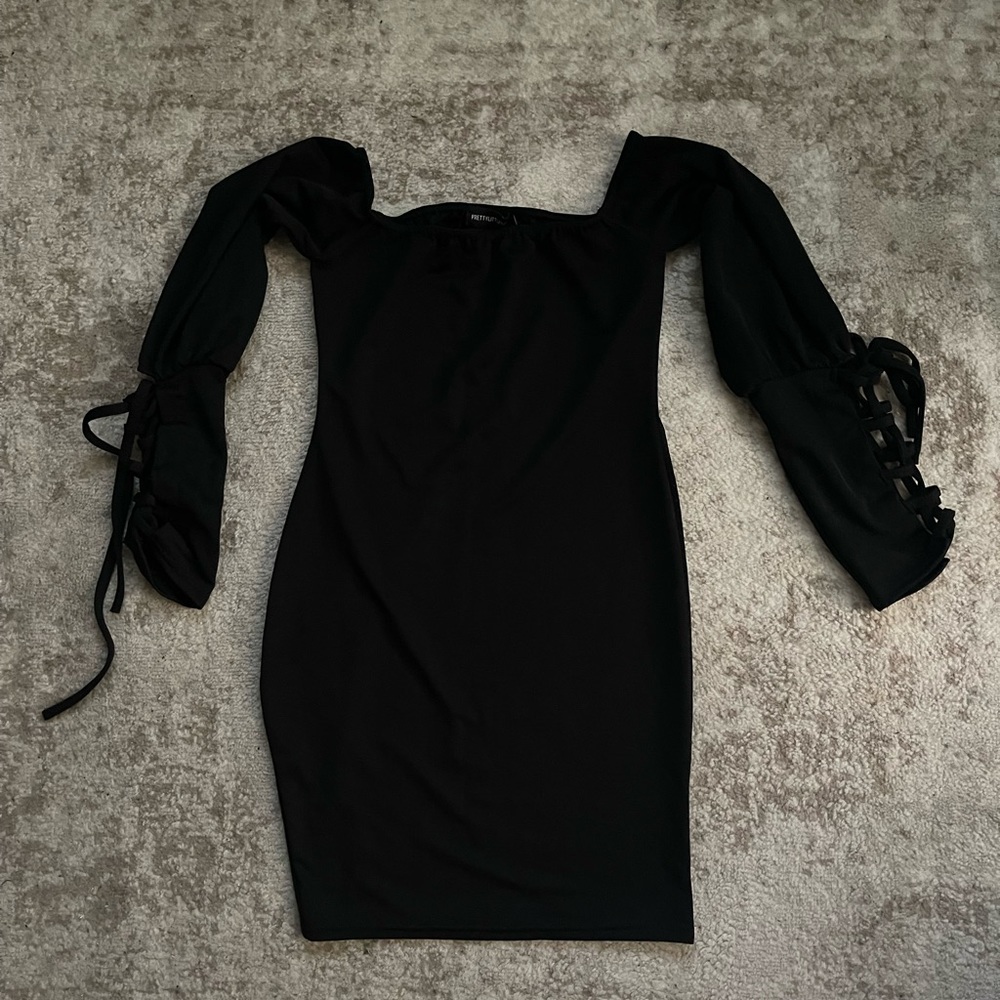 Prettylittlething Off the Shoulder Mini Dress